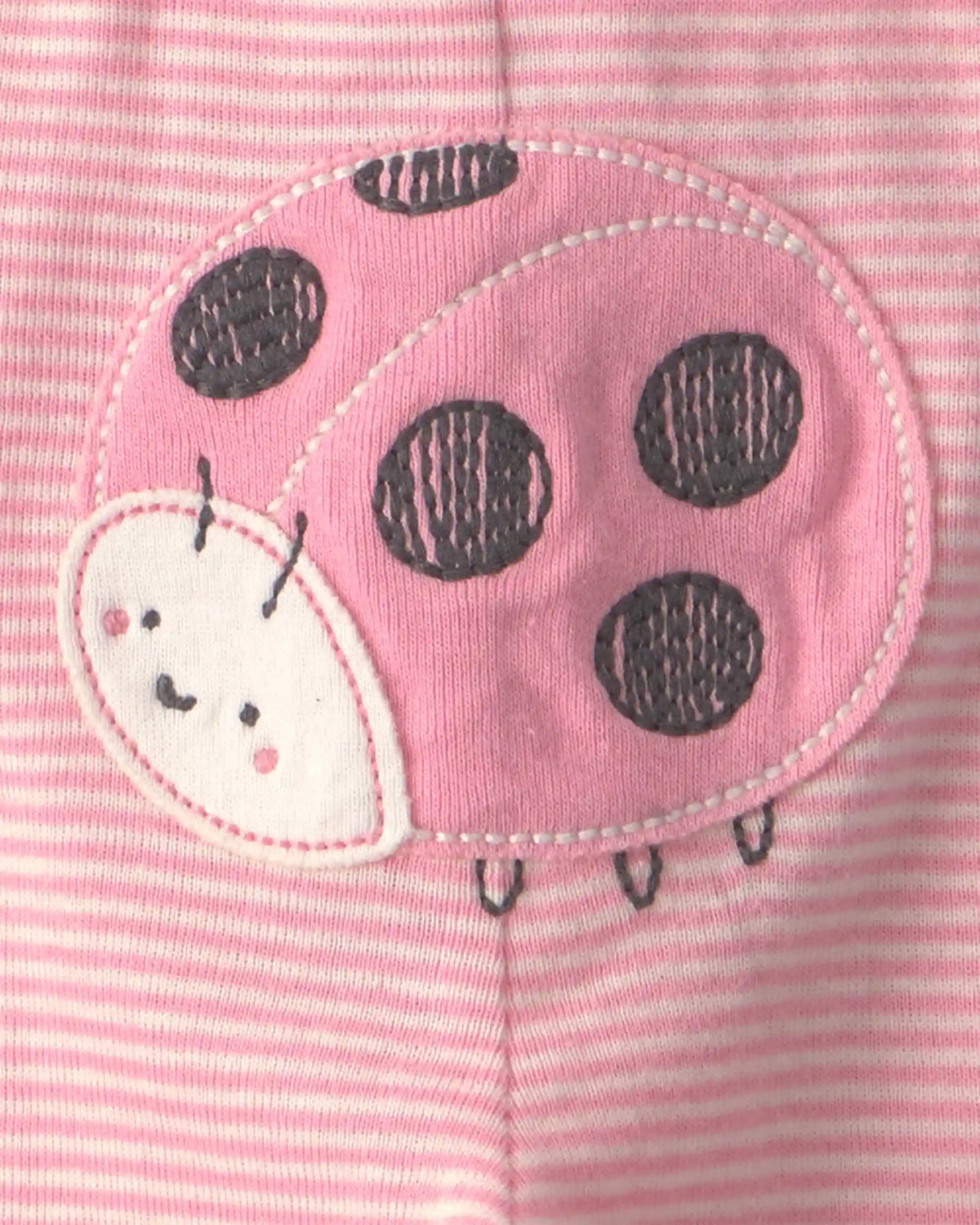 Baby Girl 3-Piece Ladybug Bodysuits & Pant Set - Pink/Cream