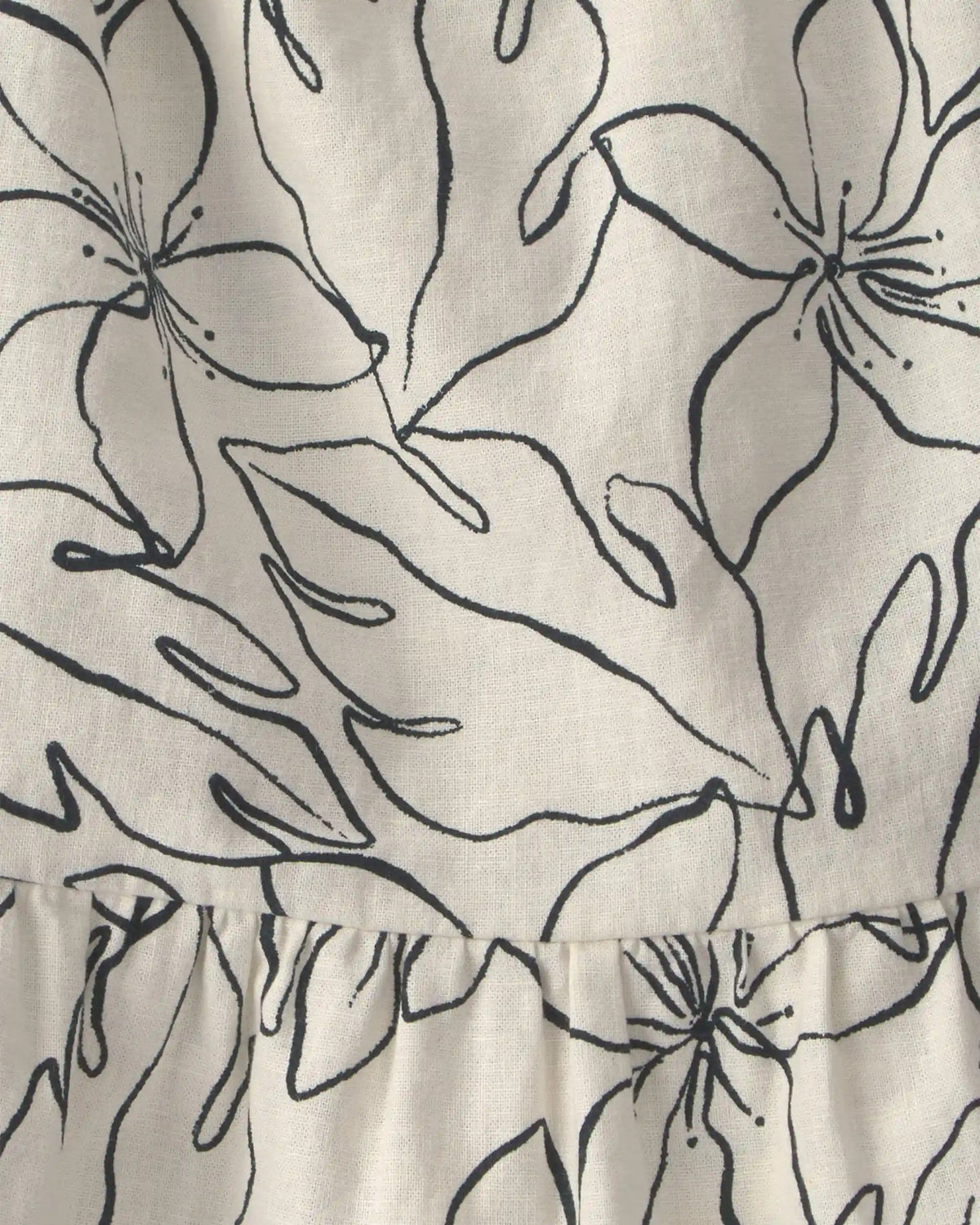 Baby Girl Floral Dress - Black/Ivory