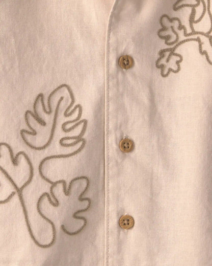 Baby Boy 2-Piece Toucan Embroidered Top & Short Set - Khaki