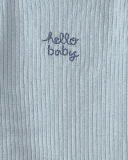 Baby 5-Pack Whale Multipack Bodysuits - Blue/Ivory