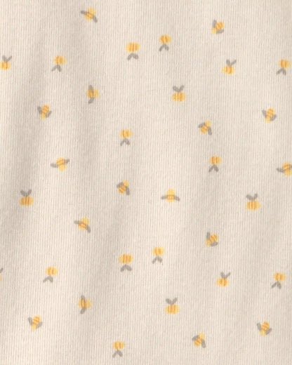 Baby Girl 3-Piece Bee Bodysuit & Pant Set - Yellow/Ivory