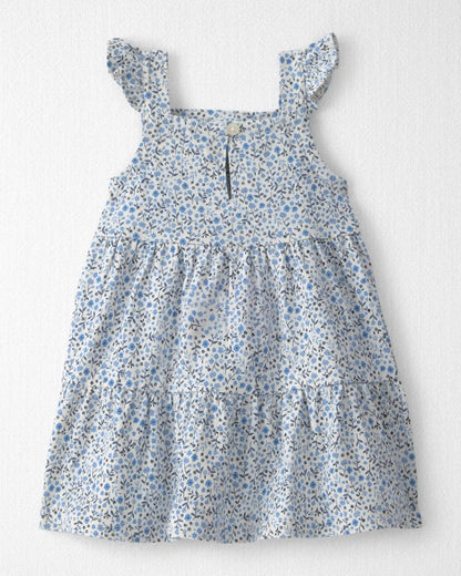 Baby Girl Organic Cotton Tiered Dress in Meadow Bloom