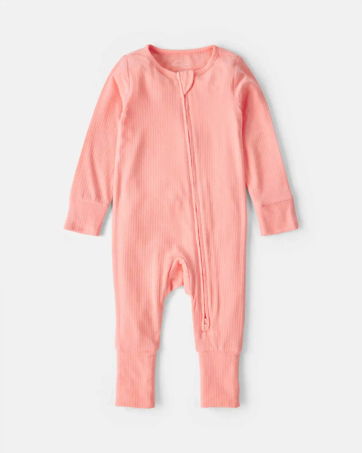 Baby Girl PurelySoft™ 2-Way Zip Sleep & Play Pajamas - Coral