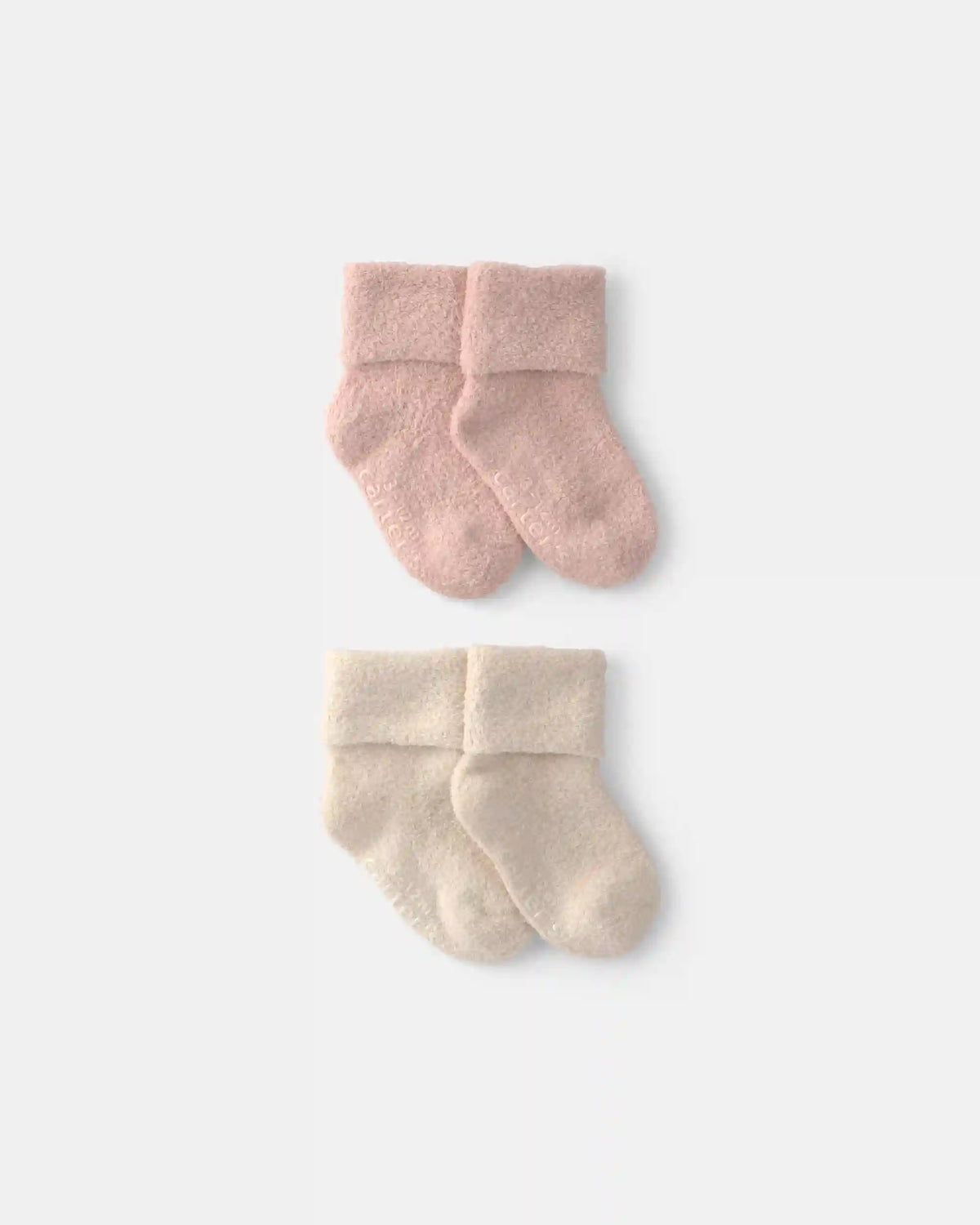 Baby Girl 4-Pack Baby Booties - Pink/Ivory