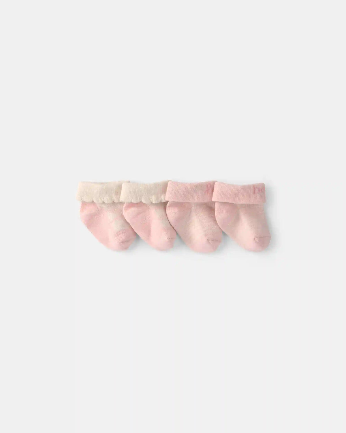 Baby Girl 2-Pack 'Hello Baby' Foldover Booties - Pink