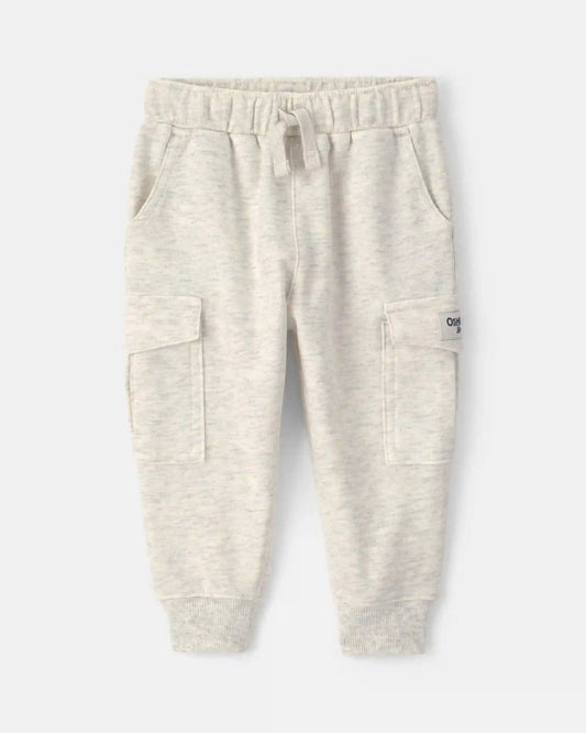 Baby Boy French Terry Cargo Knit Joggers - Grey