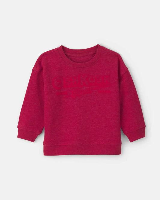 Baby Boy OshKosh Logo French Terry Pullover Sweatshirt - Red