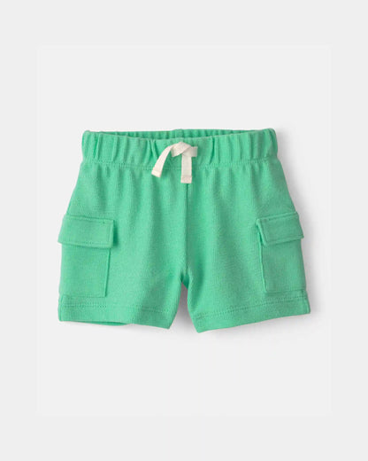 Baby Boy 3-Piece Shark Top, Bodysuit & Short Set - Green/Ivory