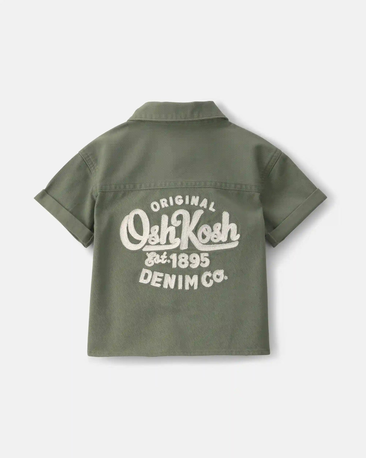 Baby Boy OshKosh Logo Short-Sleeve Button-Down Shirt - Green