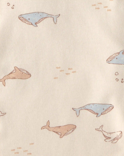 Baby 4-Pack Whale Burp Cloths
