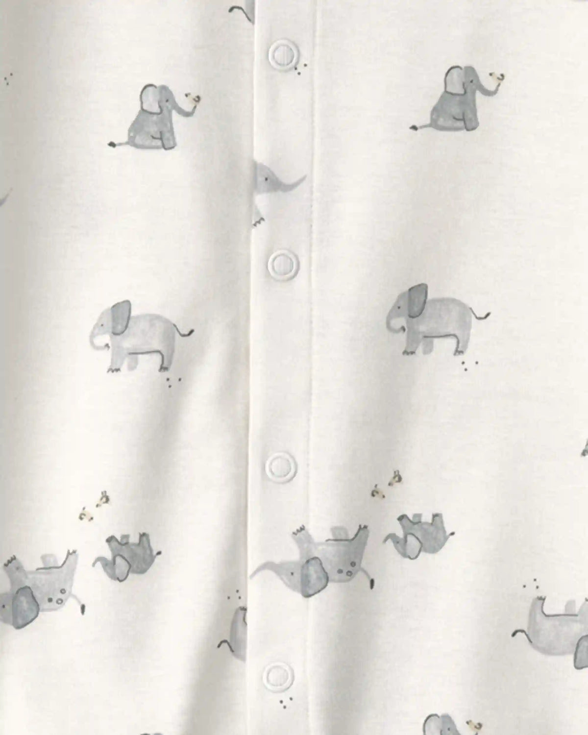 Baby Elephant 100% Cotton Converter Gown - Ivory