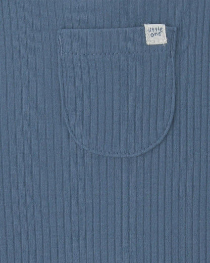 Baby Boy 2-Piece Safari Overall Set - Blue/Ivory