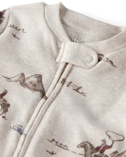 Baby Organic Cotton Sleep & Play Pajamas in Western Rodeo