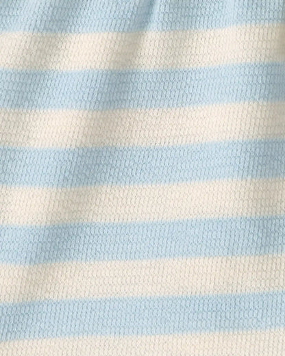 Baby Stripe Drawstring Shorts - Blue/Ivory