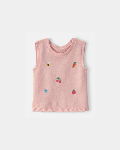 Baby Girl Summer Icon Tank Top - Pink