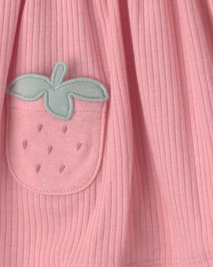 Baby Girl 2-Pack Strawberry Short-Sleeve Dresses - Pink