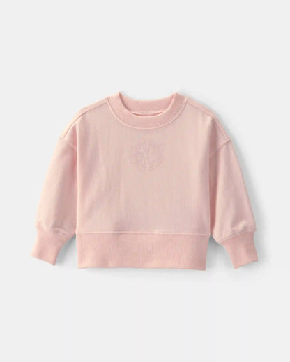 Baby Girl OshKosh Logo French Terry Pullover Sweatshirt - Pink