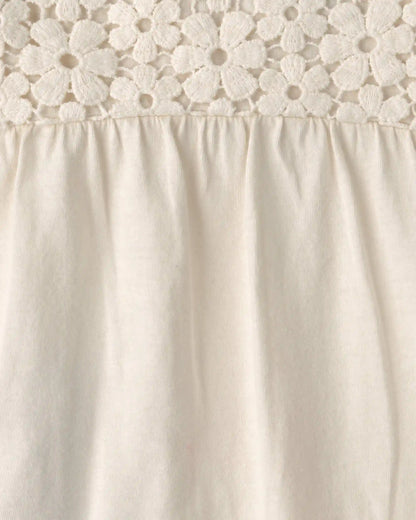 Baby Girl 2-Piece Eyelet Bodysuit & Pant Set