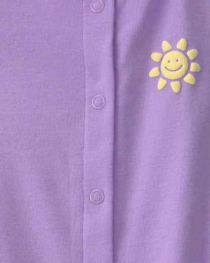 Baby Girl Sunshine Romper - Purple