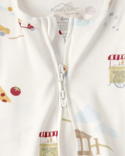 Baby Italy 2-Way Zip PurelySoft™ Sleep & Play Pajama - Cream