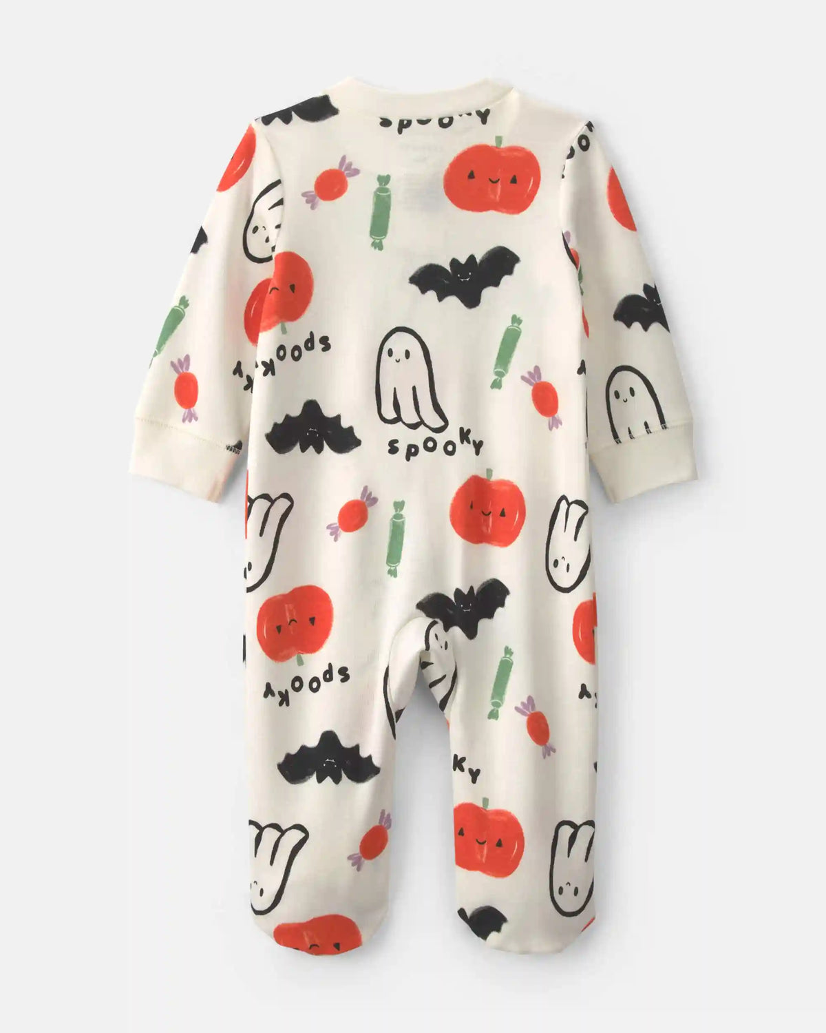 Baby Halloween 2-Way Zip 100% Cotton Sleep & Play Pajamas - Cream