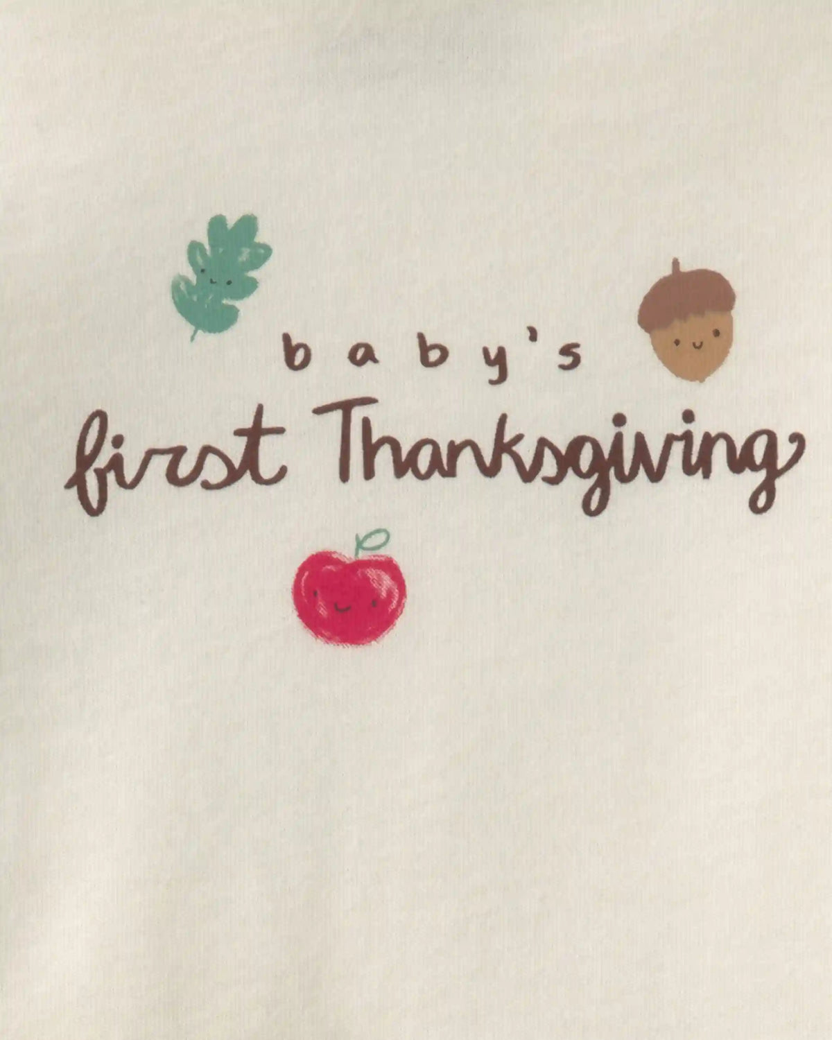 Baby 2-Piece 'Baby's First Thanksgiving' Top & Pant Set - Brown/Cream