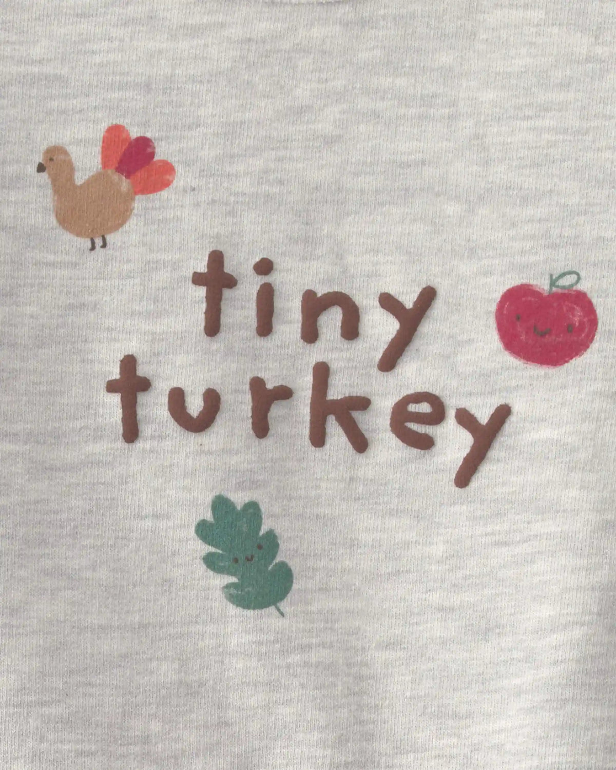 Baby 2-Piece 'Tiny Turkey' French Terry Top & Pant Set - Grey