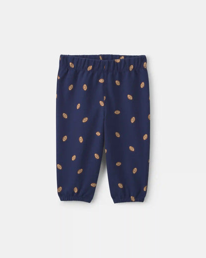 Baby Boy 2-Piece Football French Terry Pullover & Pant Set - Navy Blue