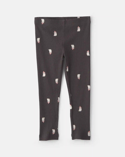 Baby Girl 'Hey Boo' Ghost French Terry Long-Sleeve Top & Pant Set - Black