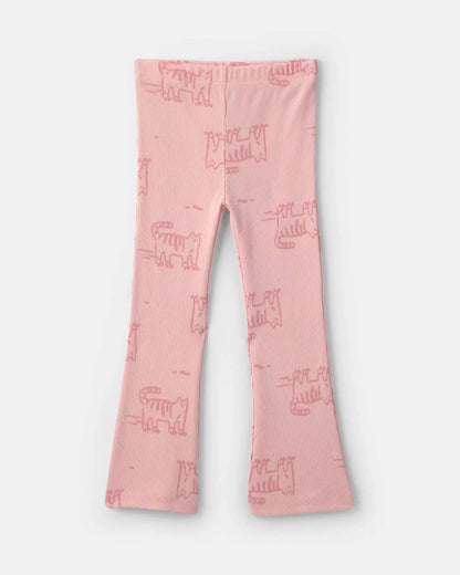Baby Girl Cat Long-Sleeve Top & Pant Set - Pink