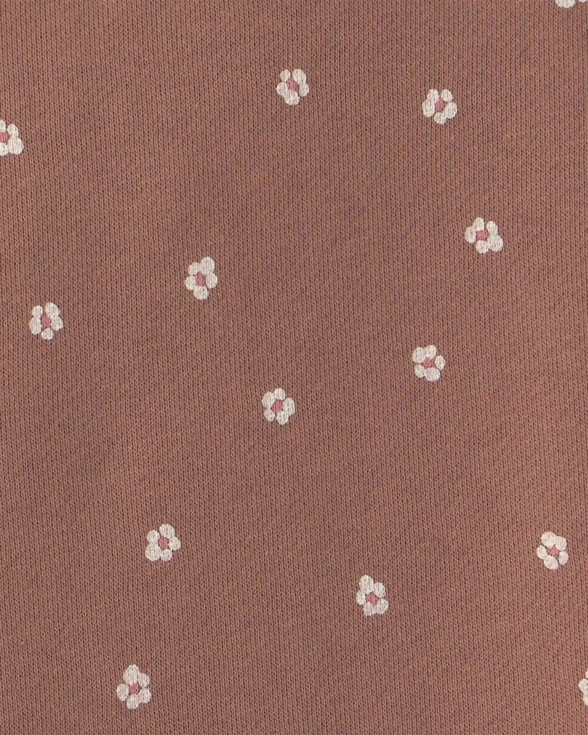 Baby Girl Floral French Terry Long-Sleeve Dress Set - Pink/Brown