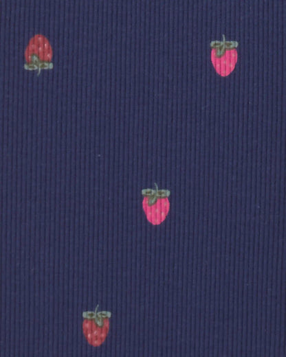 Baby Girl 2-Piece 'Sweet & Kind' Strawberry Sweatshirt & Pant Set - Navy Blue