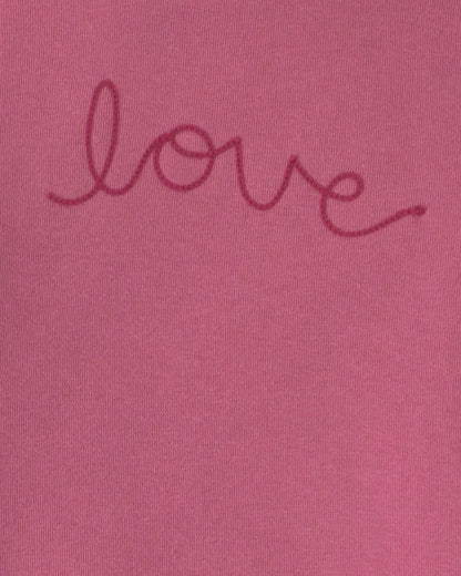 Baby Girl 2-Piece 'Love' Fleece Long-Sleeve Top & Pant Set - Pink