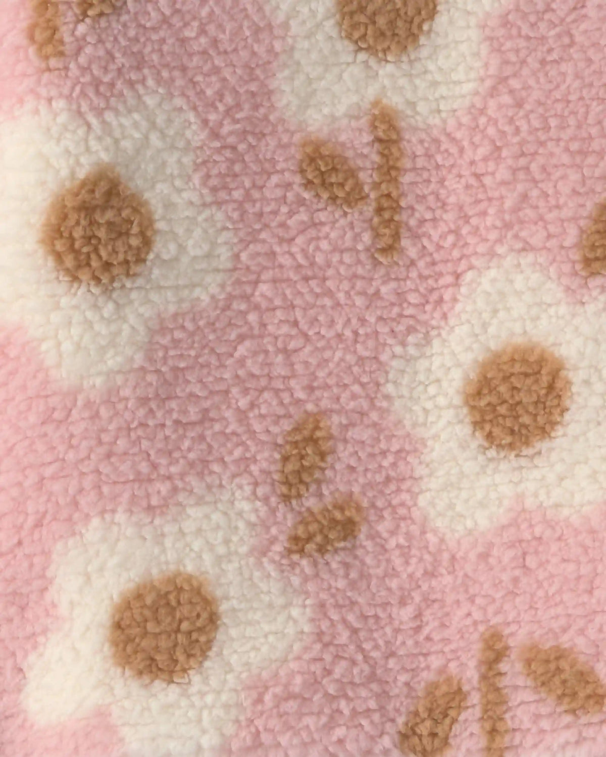 Baby Girl 2-Piece Floral Teddy Fleece Layering Set - Pink