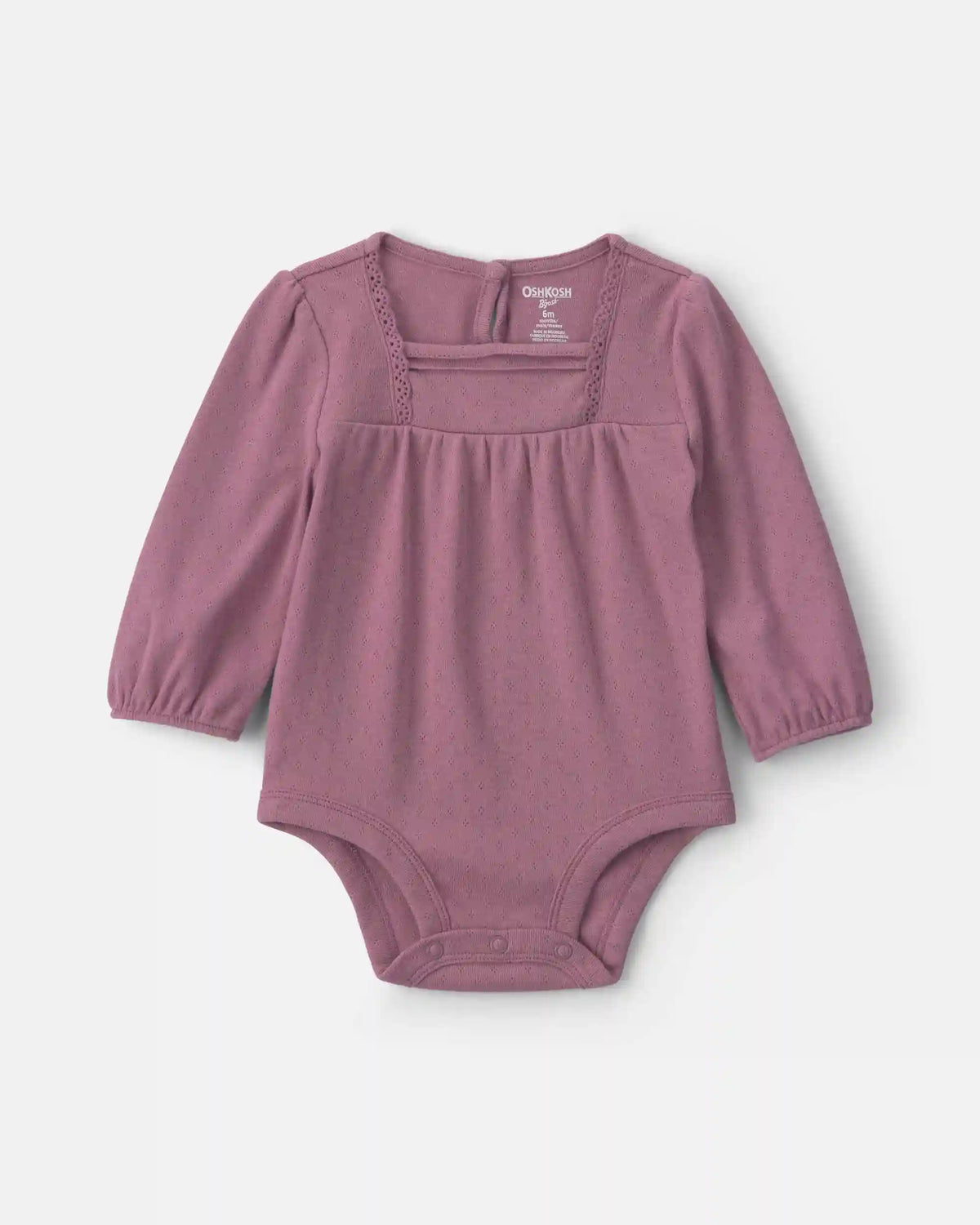 Baby Girl Long-Sleeve Fashion Bodysuit - Purple