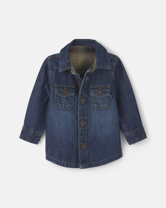 Baby Boy Denim Button-Down Shirt - Indigo