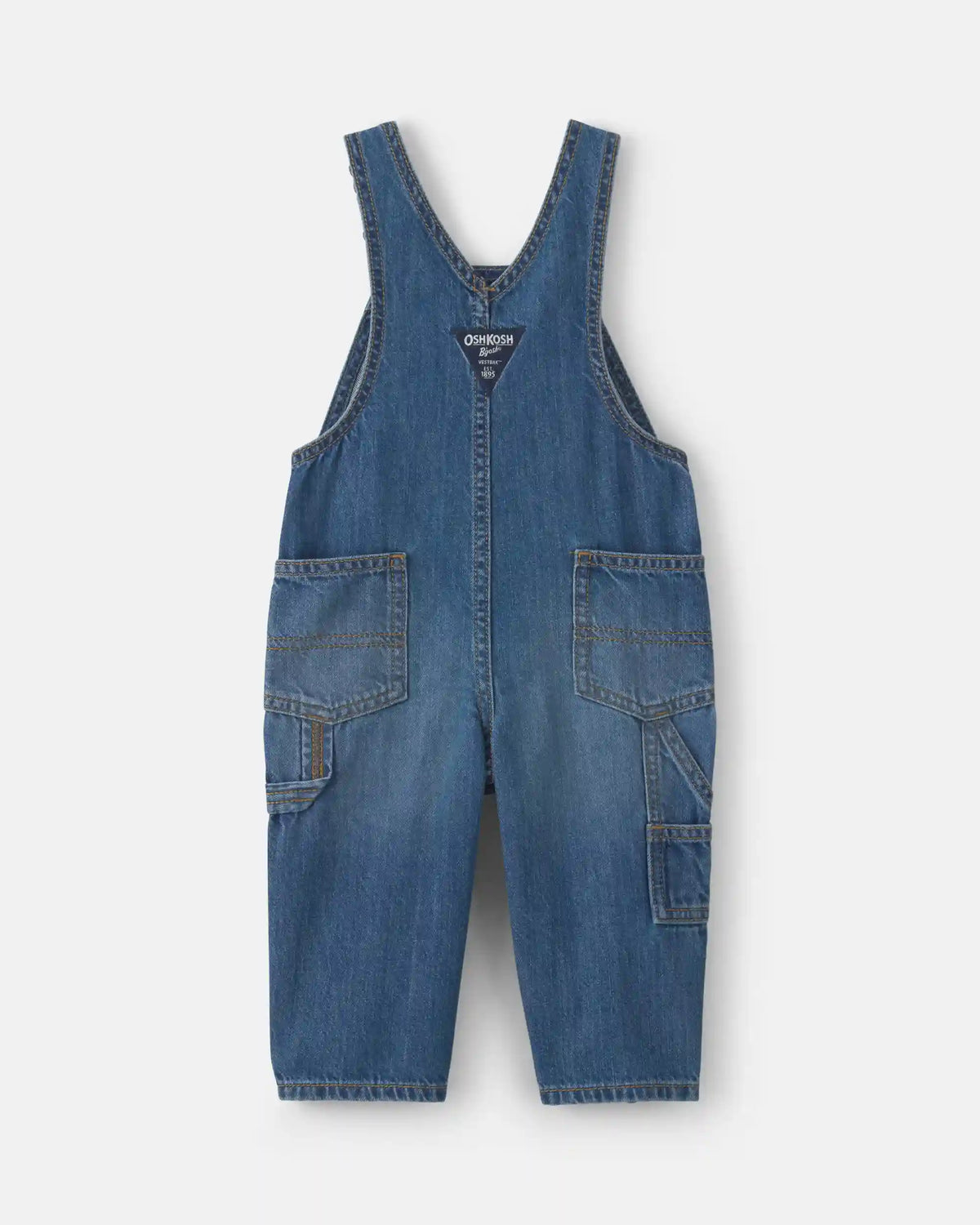 Baby Logo Denim Overalls - Dark Wash
