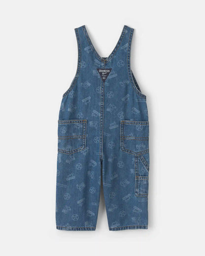Baby Logo Denim Overalls - Light Wash