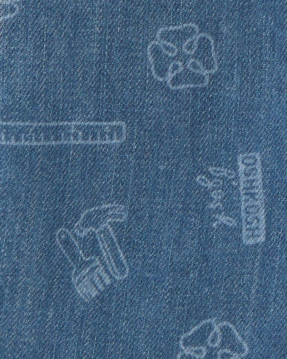 Baby Logo Denim Overalls - Light Wash