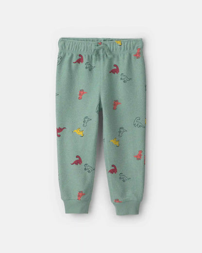 Baby Boy 2-Piece Dinosaur French Terry Sweatshirt & Pant Set - Green
