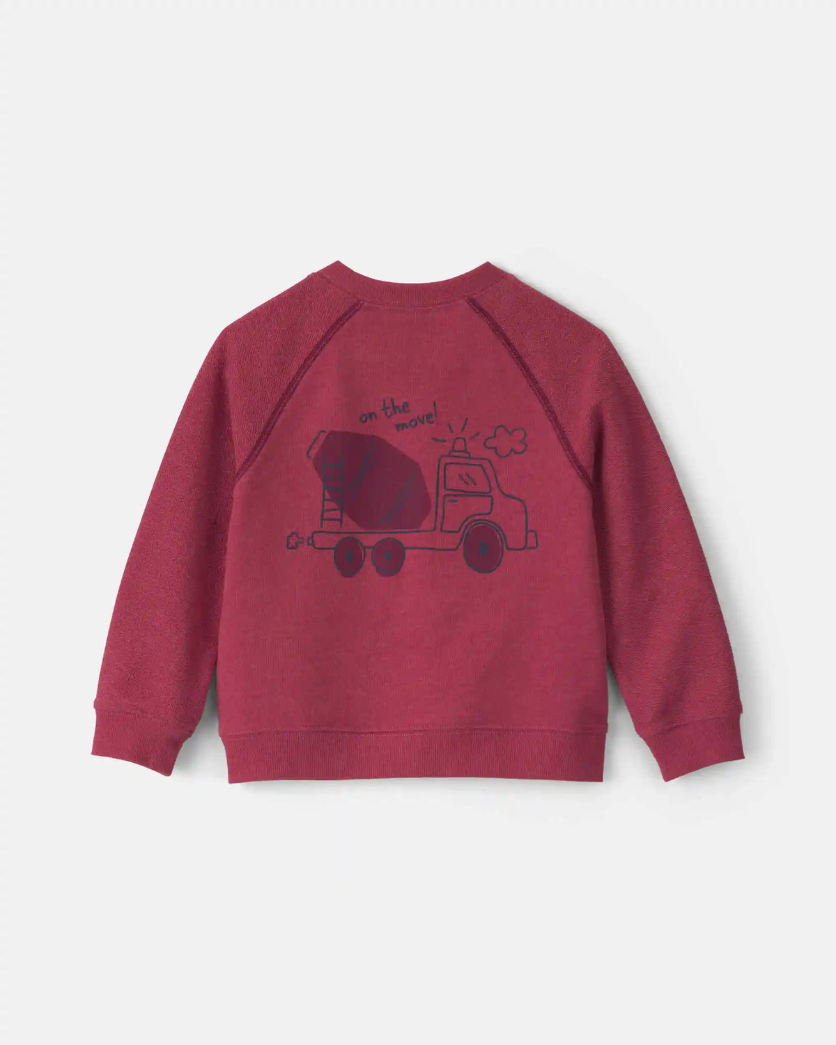 Baby Boy 2-Piece Construction French Terry Sweatshirt & Pant Set - Burgundy