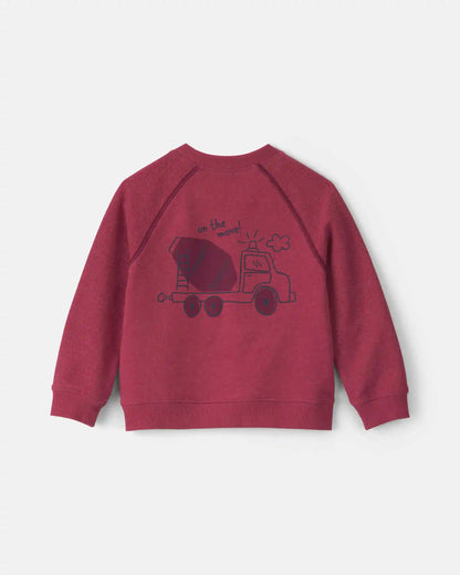 Baby Boy 2-Piece Construction French Terry Sweatshirt & Pant Set - Burgundy
