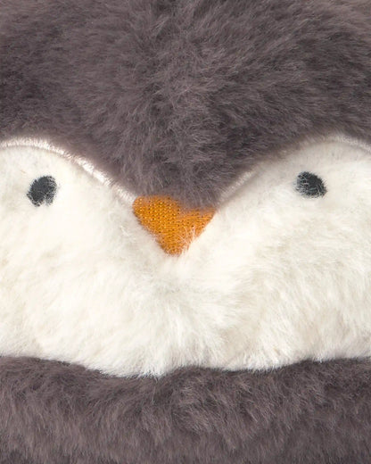 Baby Penguin Christmas Fleece Hat - Grey