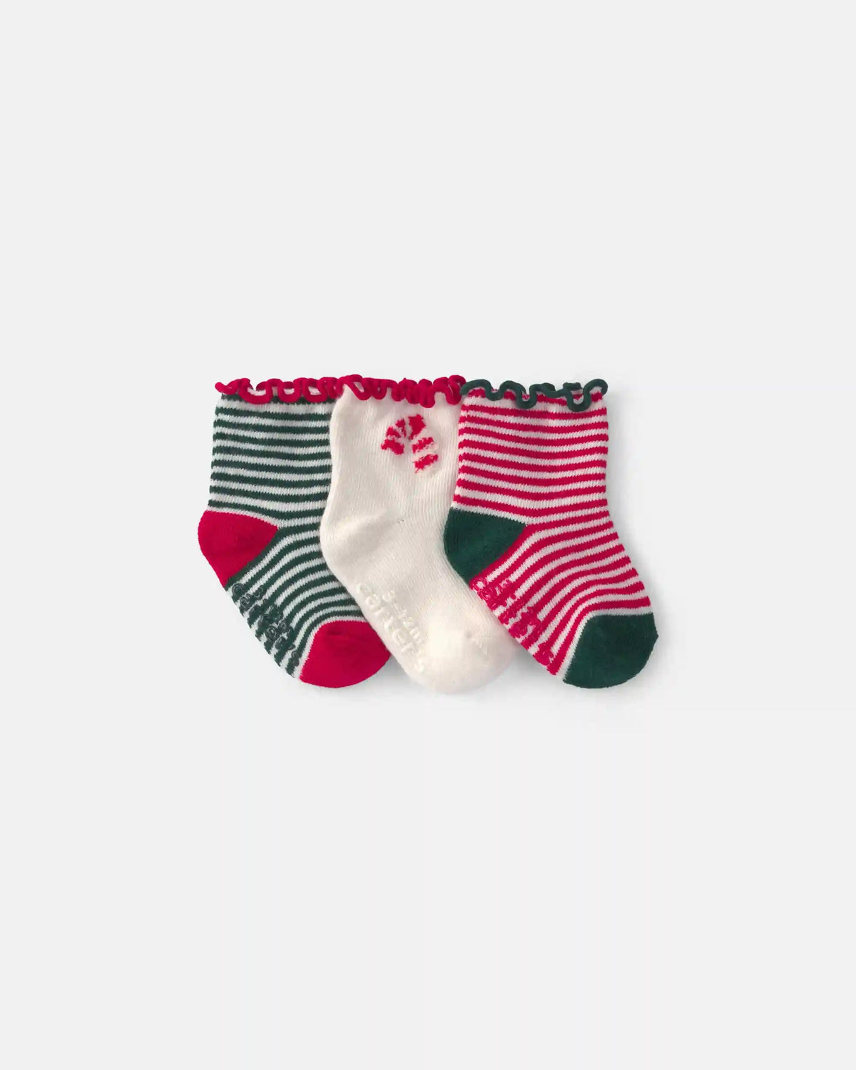 Baby Girl 3-Pack Christmas No Show Socks