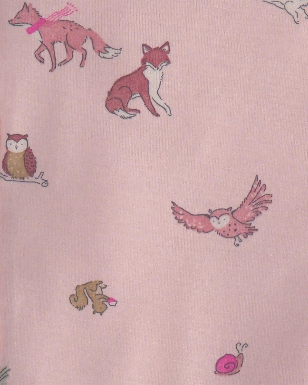 Baby Girl Woodland 2-Way Zip PurelySoft™ Wearable Blanket - Pink