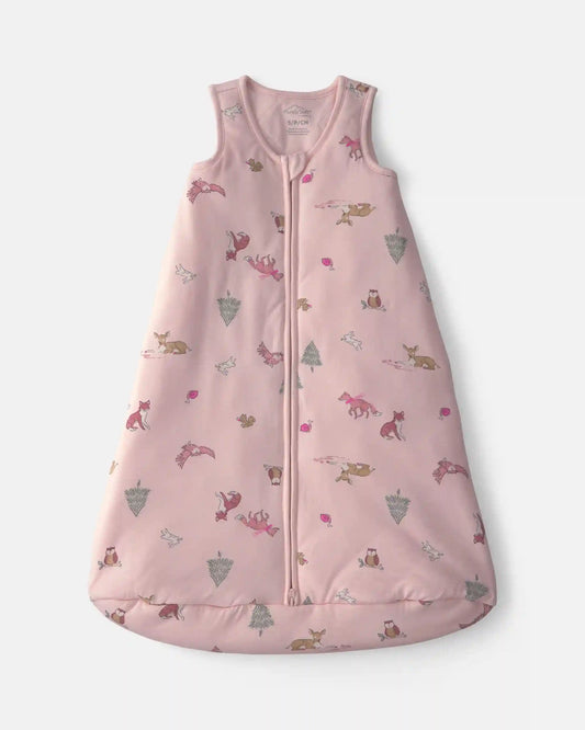 Baby Girl Woodland 2-Way Zip PurelySoft™ Wearable Blanket - Pink