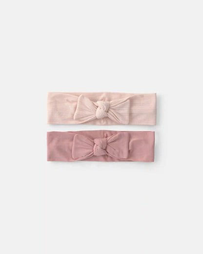 Baby Girl 2-Pack Bow PurelySoft™ Headwraps - Pink