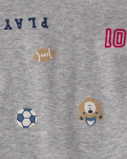 Baby Boy 3-Piece Bear Sports French Terry Layering Set - Navy