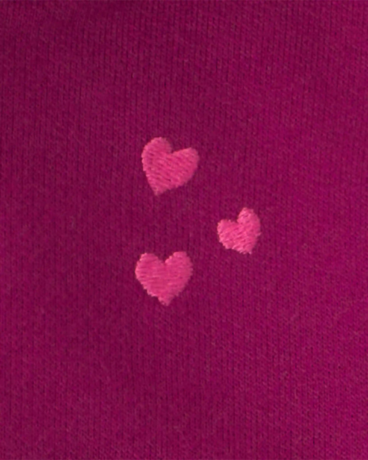 Baby Girl 3-Piece Heart French Terry Layering Set - Burgundy