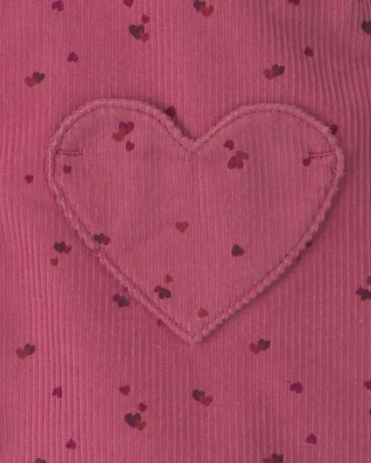 Baby Girl 3-Piece Heart Corduroy Long-Sleeve Dress Set - Pink/Cream